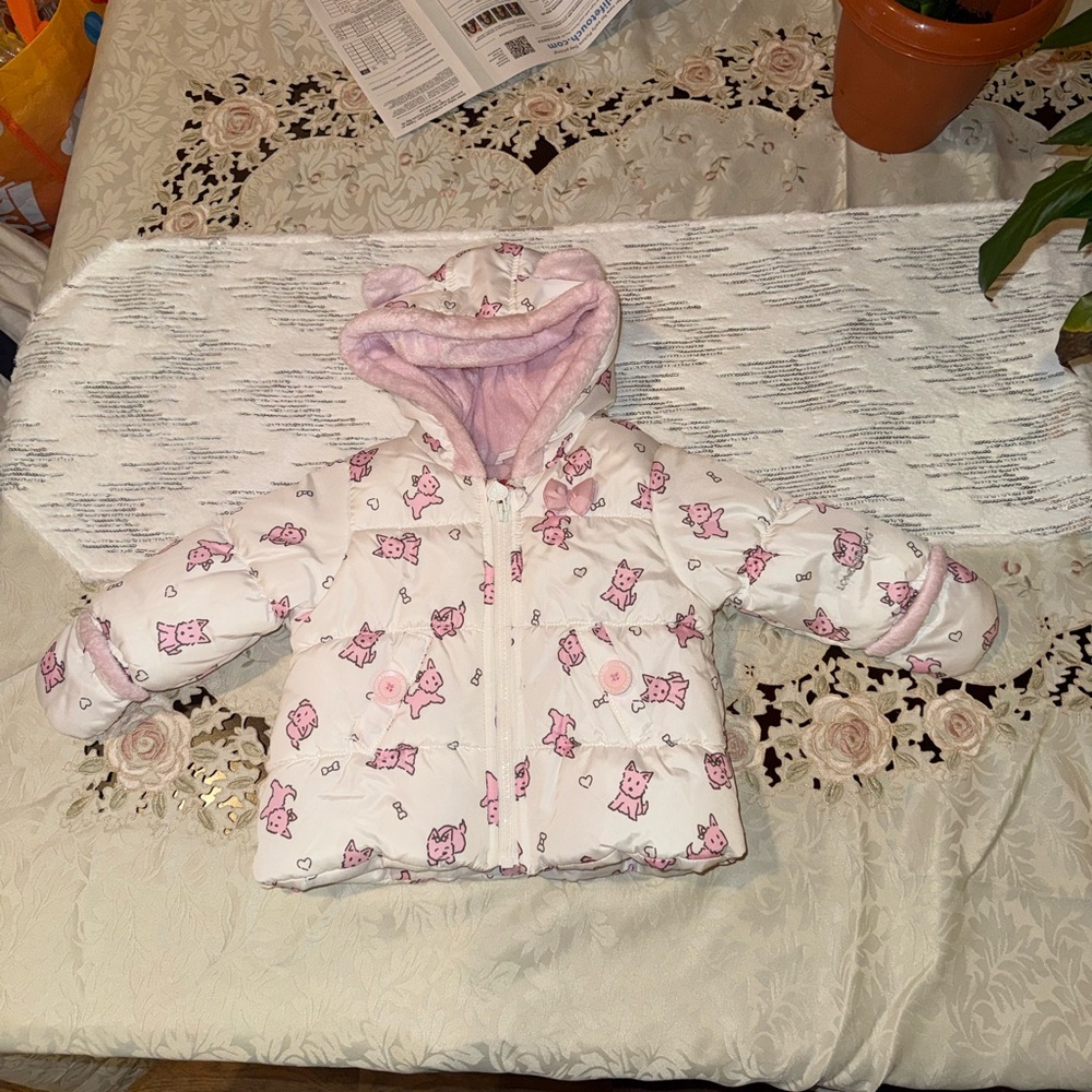 London Fog Pink Baby Jacket with Hood
